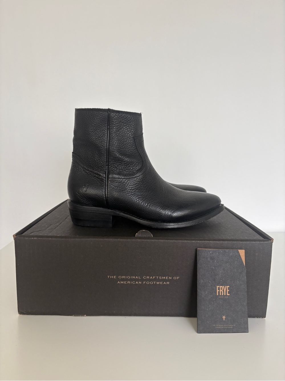 Frye Black Billy Boot Leather Ankle Boot - Picture 4 of 12